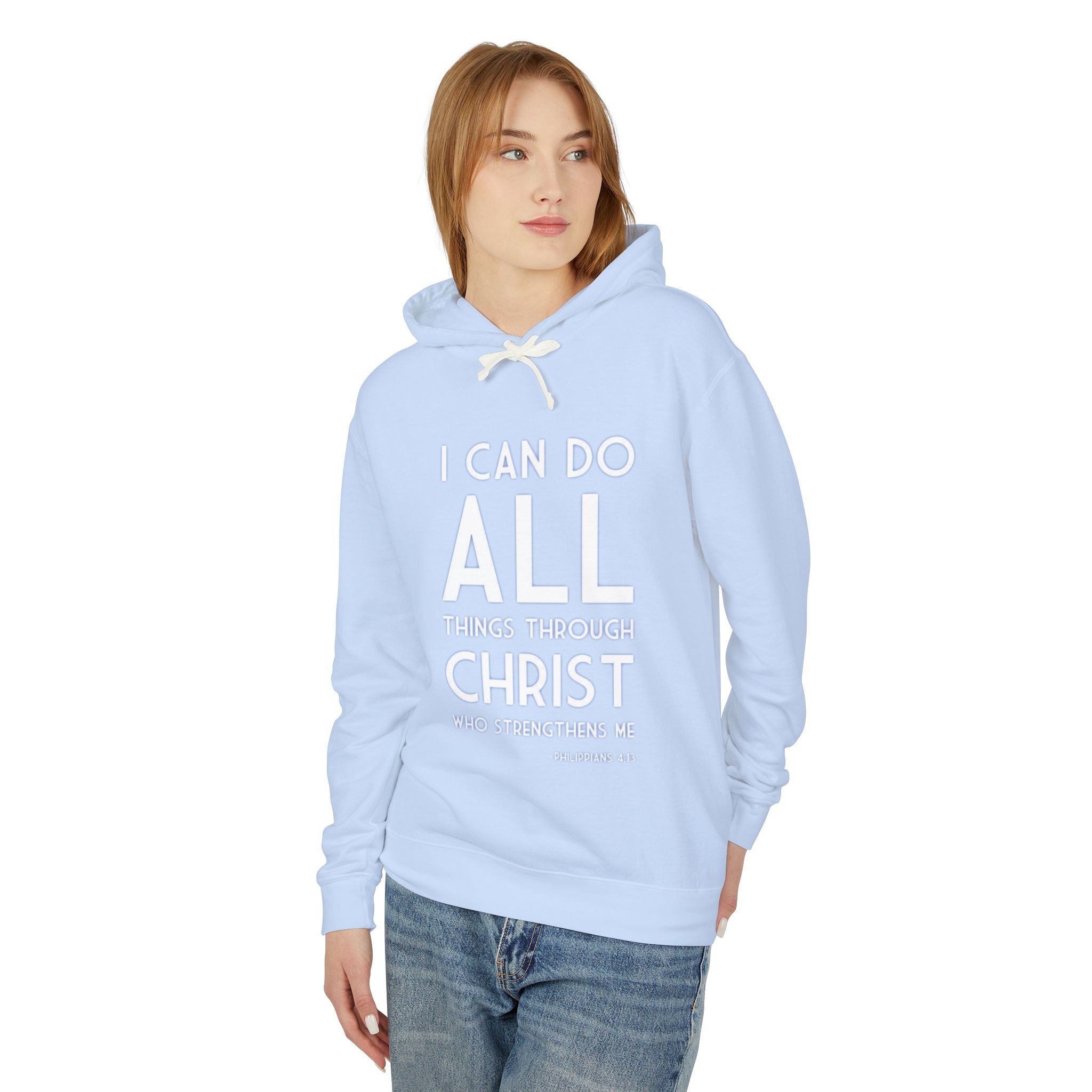 Phil 4:13 Unisex Lightweight Hooded Sweatshirt