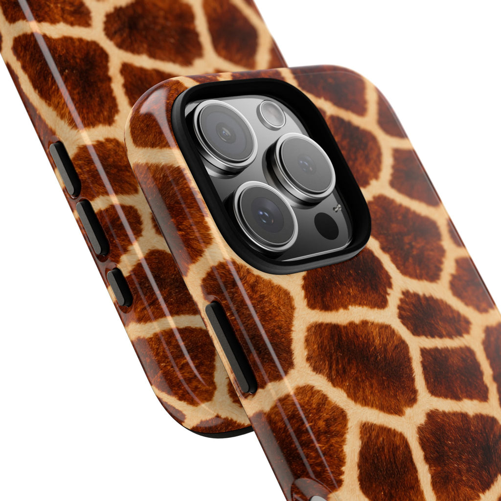 Giraffe Print Tough Phone Case — Protective Safari Animal Pattern
