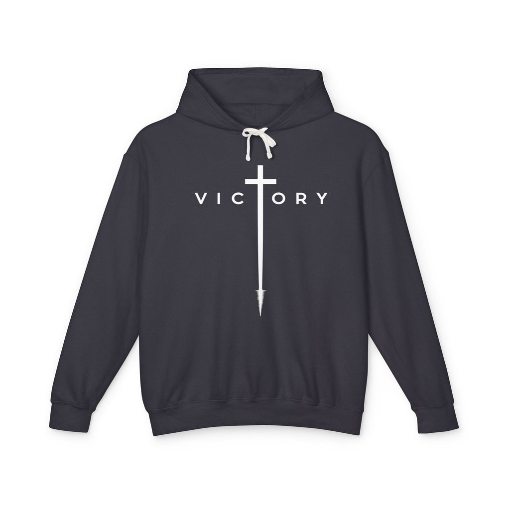 Victory Cross Hoodie — Christian Faith Pullover with Sword Cross Design