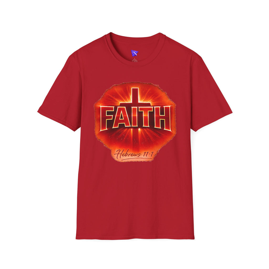 Faith Cross T-Shirt — Hebrews 11:1 Christian Tee