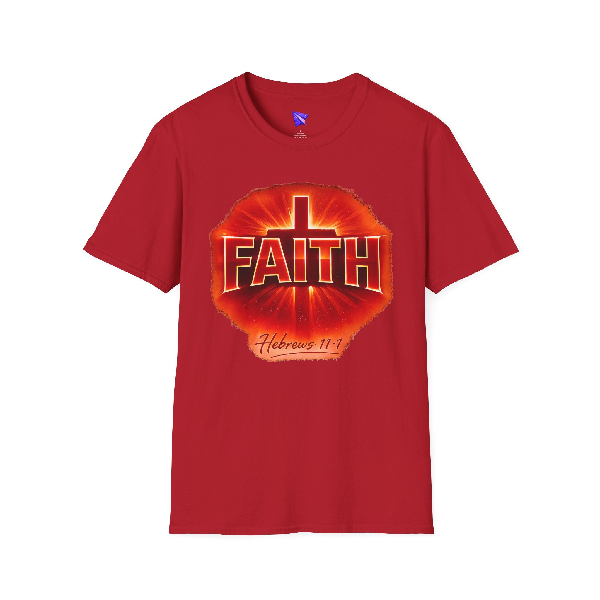 Faith Cross T-Shirt — Hebrews 11:1 Christian Tee