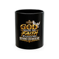 Faith Raised Me Ceramic Mug — "God Made Me, Faith Raised Me" Inspirational Coffee Cup