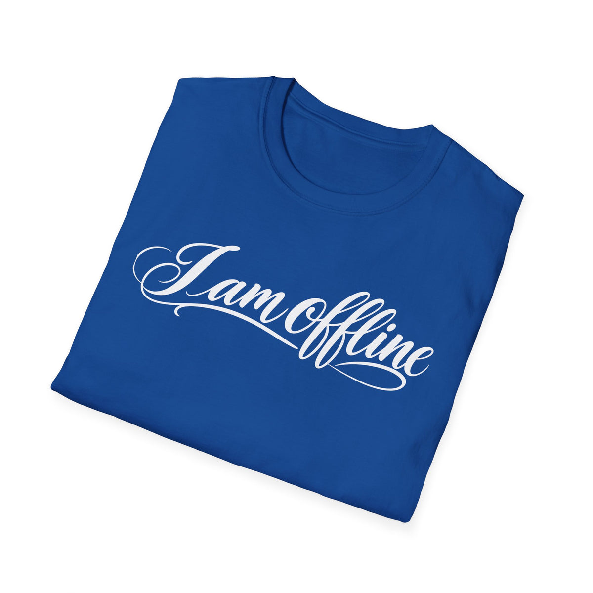 I Am Offline T-Shirt — Relaxed Script Graphic Tee for Digital Detox