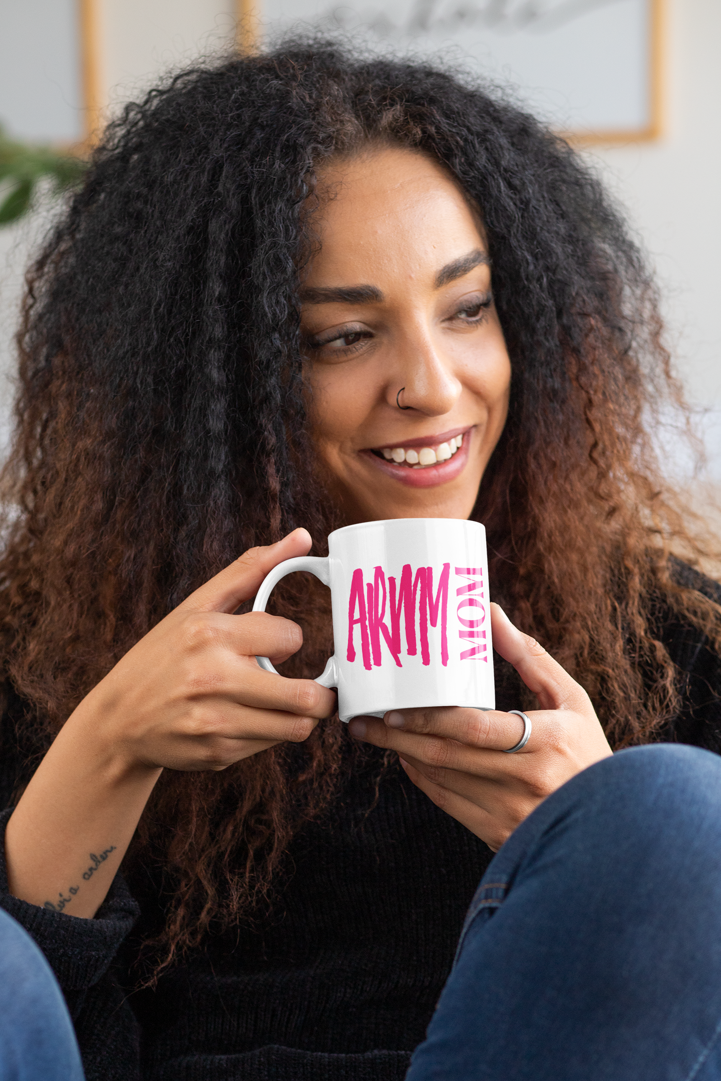 Army Wife Mug - Pink Script 11oz Ceramic Coffee Cup