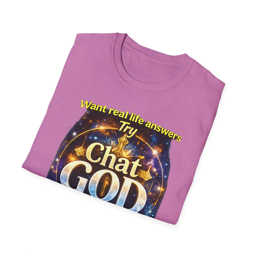 Chat GOD T-Shirt — "Try Chat GOD Instead of Chat GPT" Spiritual Humor Tee