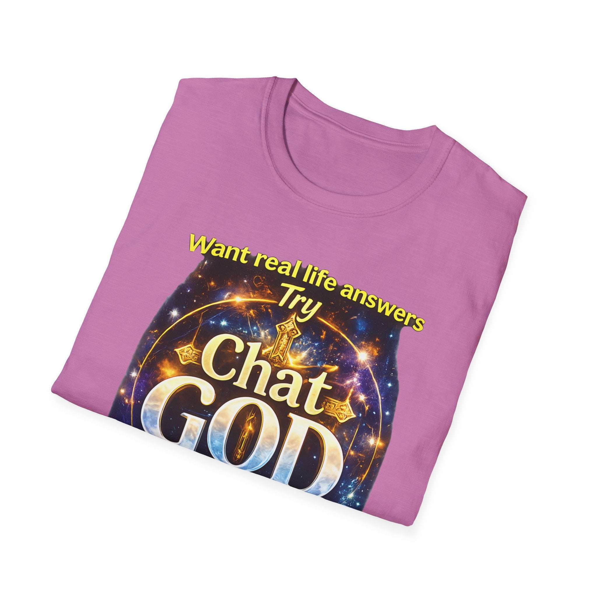 Chat GOD T-Shirt — "Try Chat GOD Instead of Chat GPT" Spiritual Humor Tee