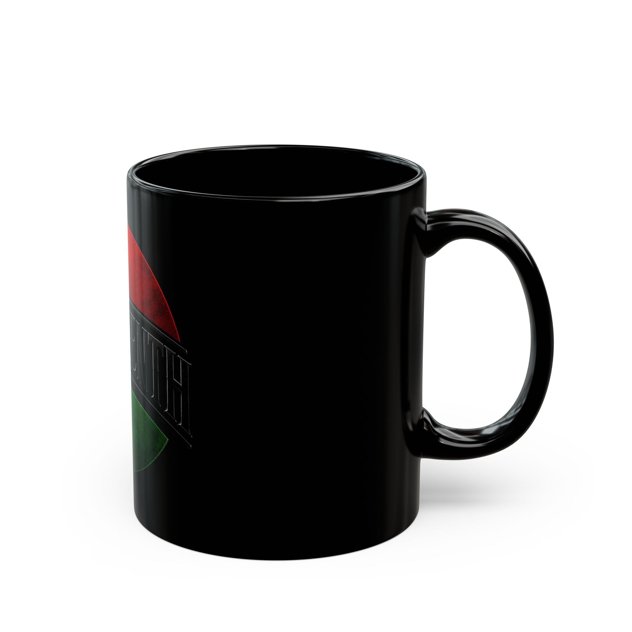 Juneteenth Black Mug — Red & Green Celebration Coffee Cup (11oz/15oz)