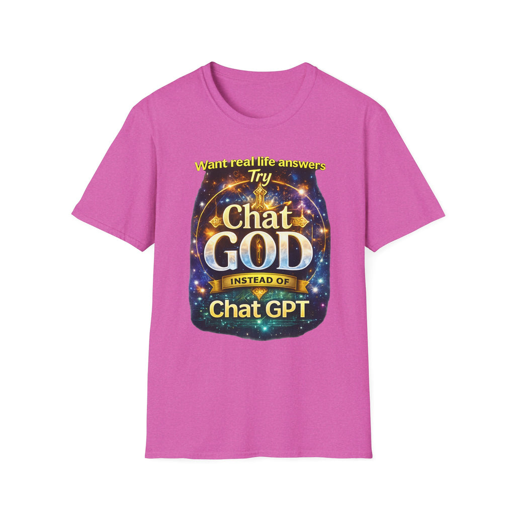 Chat GOD T-Shirt — "Try Chat GOD Instead of Chat GPT" Spiritual Humor Tee