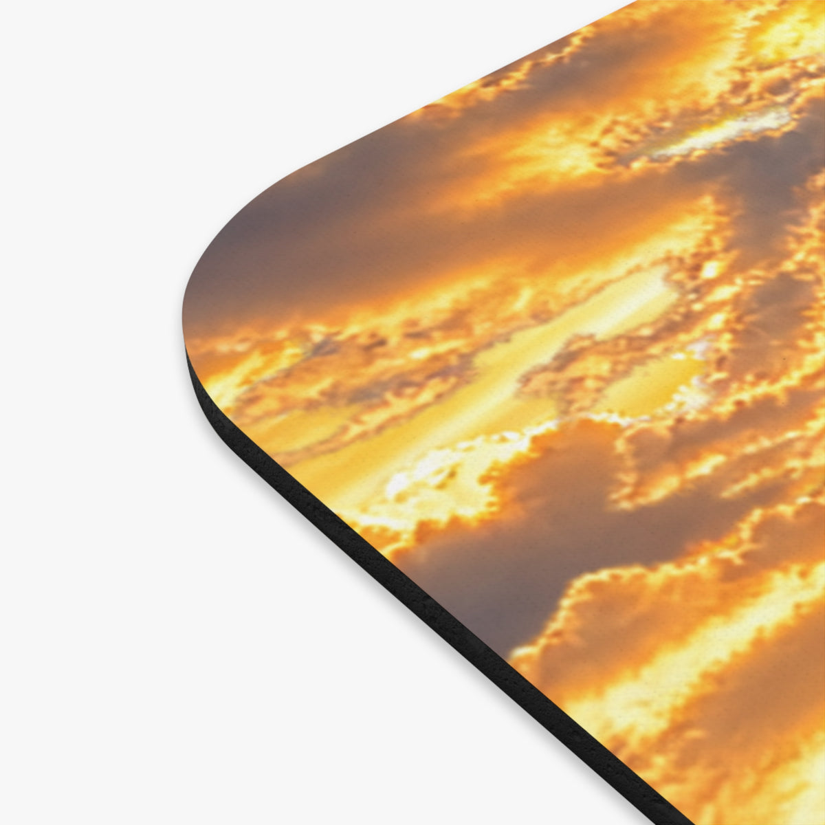 Golden Sunrise Cloud Mouse Pad — Scenic Desk Mousepad