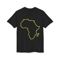 Africa Outline T-Shirt — Yellow Contour Map Tee