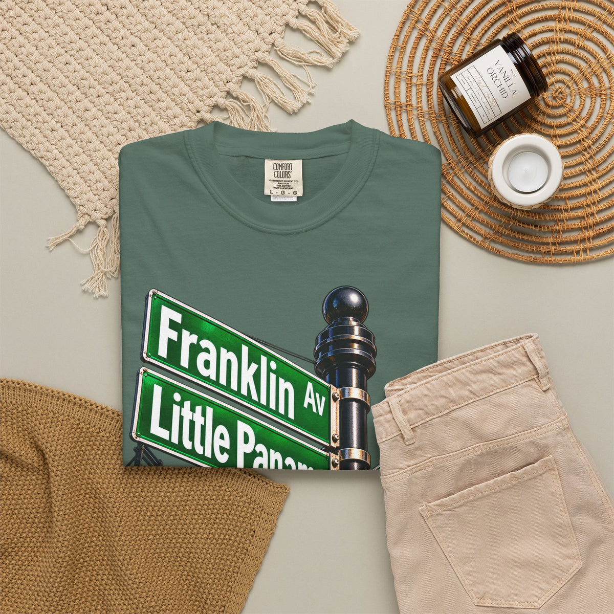 Brooklyn Street Sign T-Shirt — Franklin Ave & Bergen St Little Panama Graphic Tee