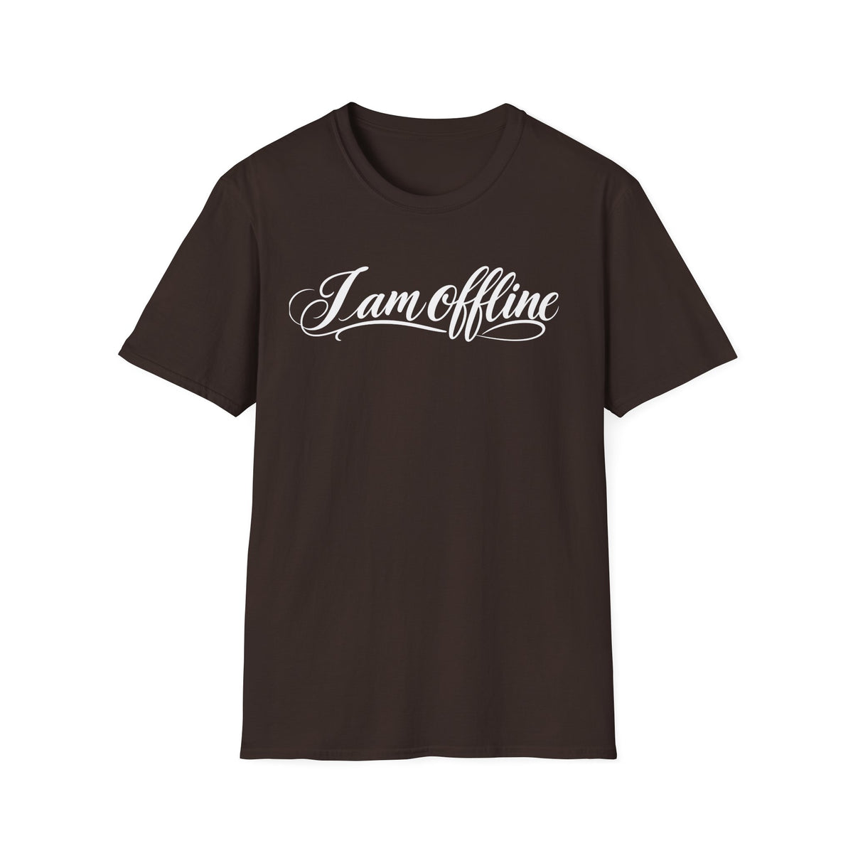 I Am Offline T-Shirt — Relaxed Script Graphic Tee for Digital Detox