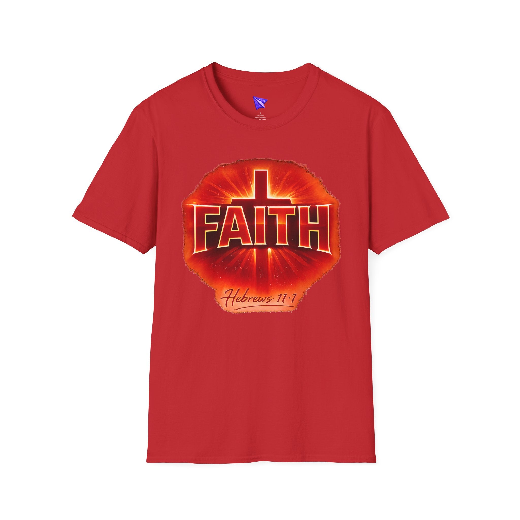 Faith Cross T-Shirt — Hebrews 11:1 Christian Tee