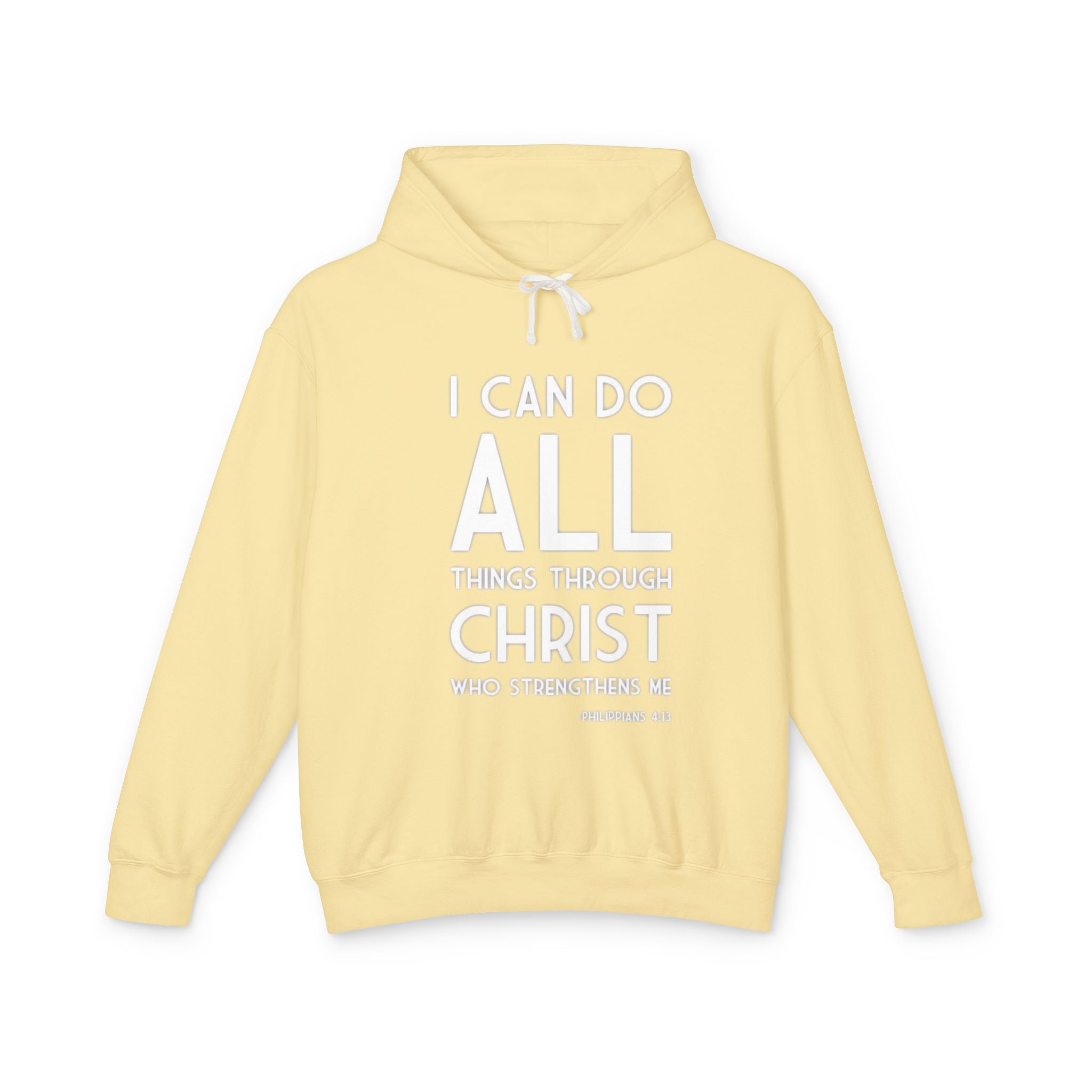 Phil 4:13 Unisex Lightweight Hooded Sweatshirt