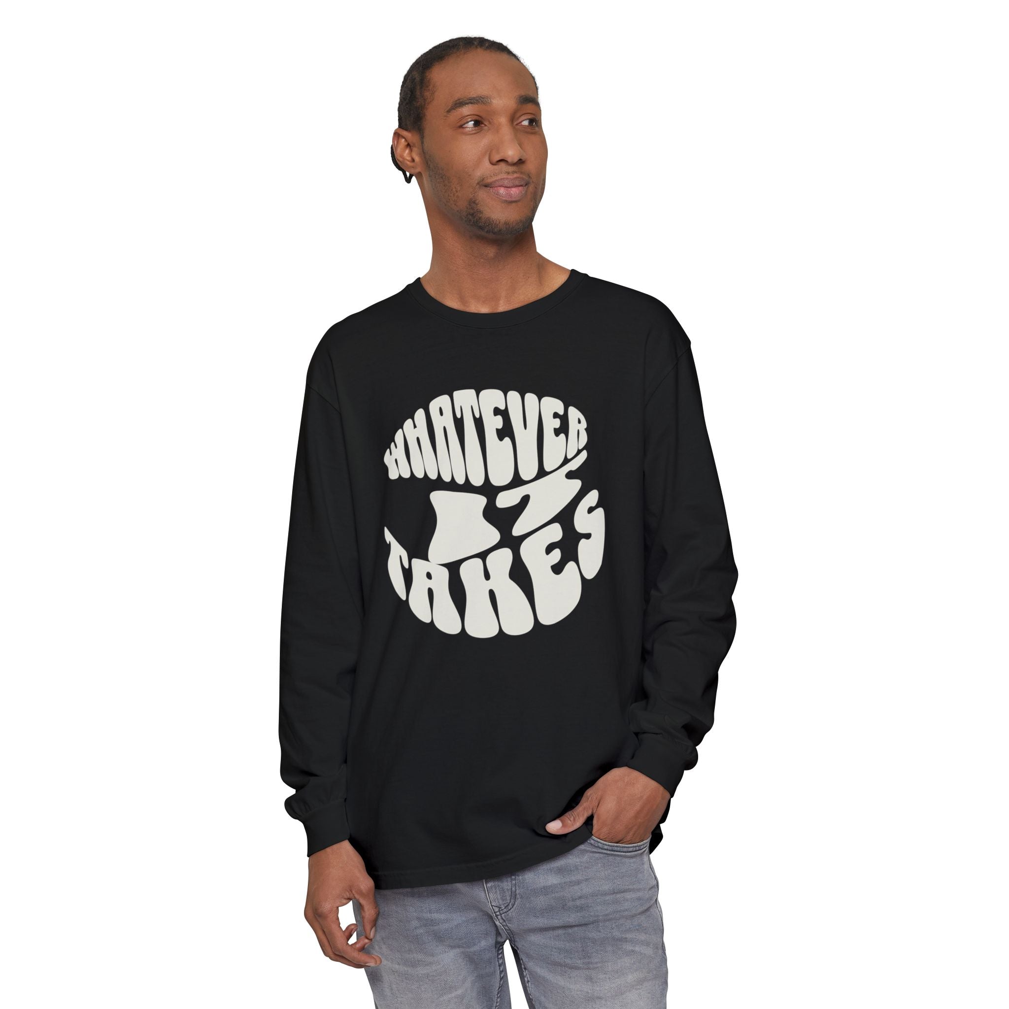 Comfortable Long Sleeve T-Shirt with Motivational Design | Unisex Casual Tee for Everyday Wear, Gift Idea, Relaxation, Outdoor Activities