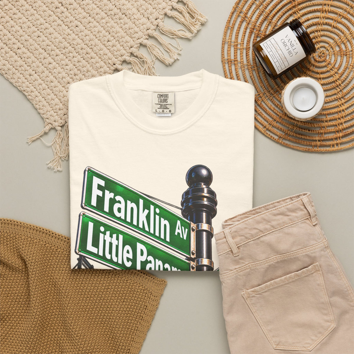 Brooklyn Street Sign T-Shirt — Franklin Ave & Bergen St Little Panama Graphic Tee