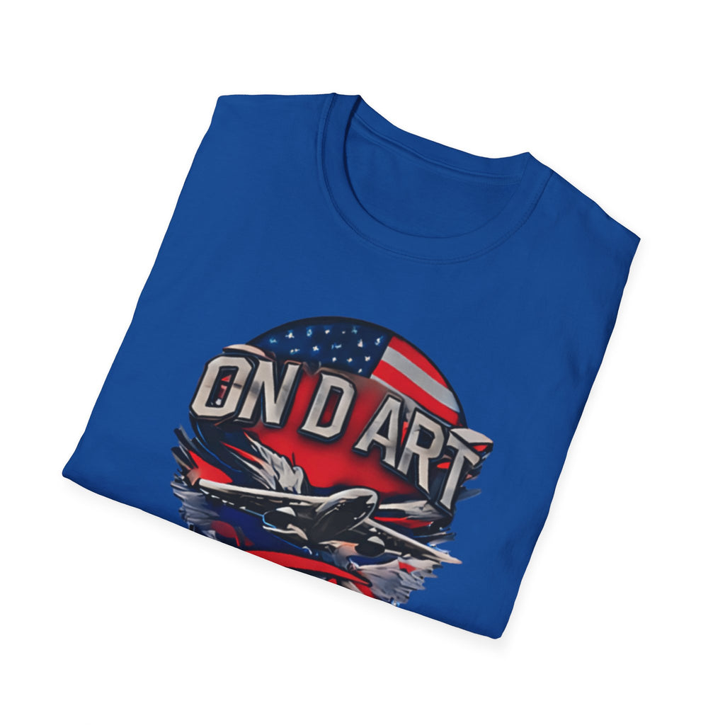 On D'Art Fly T-Shirt — Patriotic Eagle Graphic Tee