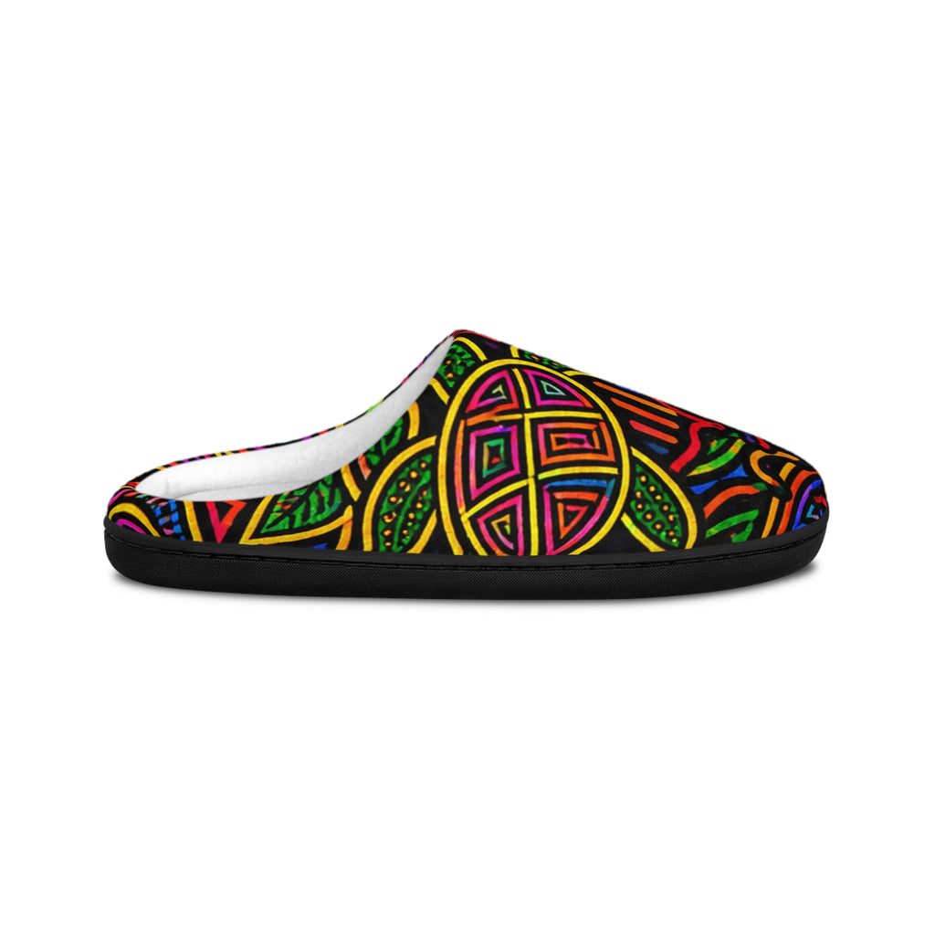 Men's Indoor Slippers — Mola Pattern Cozy House Shoes