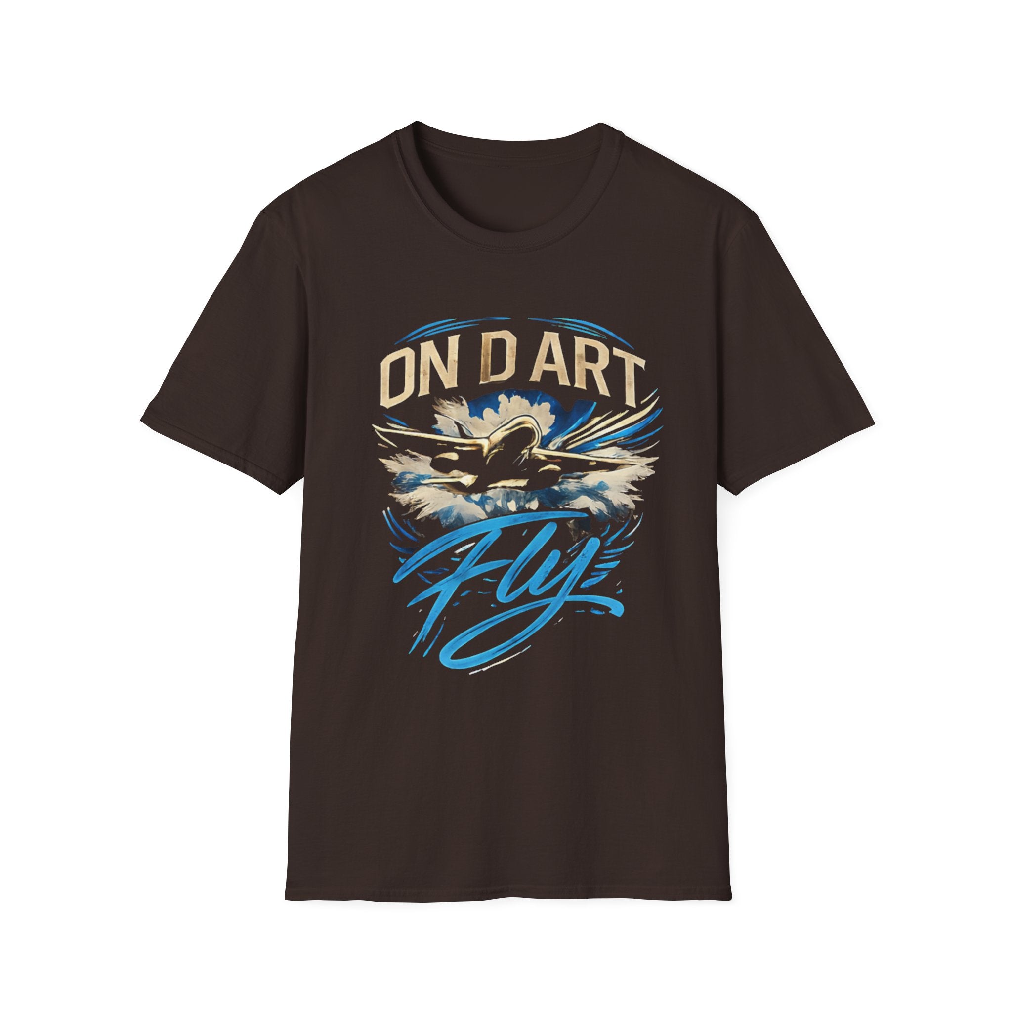 On D Art Fly Graphic T-Shirt — Vintage Eagle Flight Design