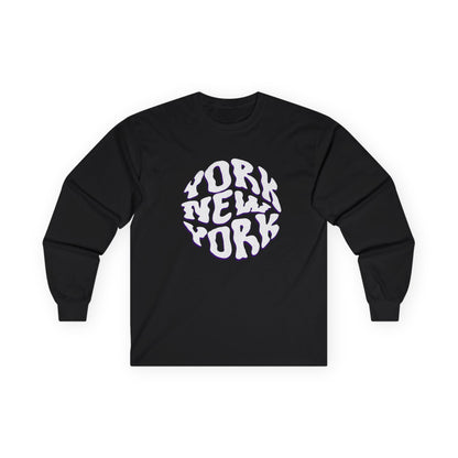 New York Long Sleeve Tee | Casual Summer Top, Gift for Beach Lovers, Vacation Souvenir, Unisex Tee, Summer Wear