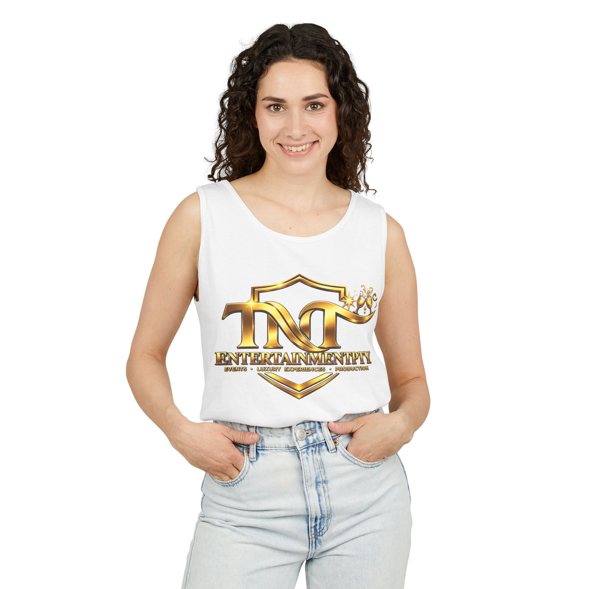 Entertainmentity Gold Logo Tank Top