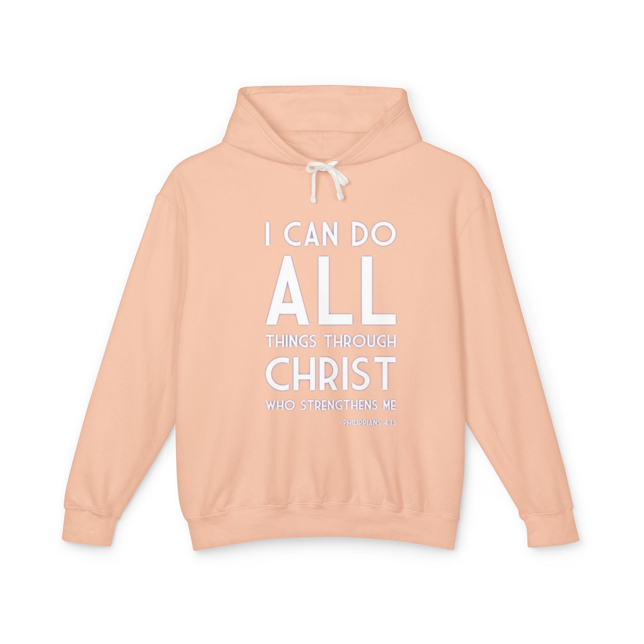 Phil 4:13 Unisex Lightweight Hooded Sweatshirt