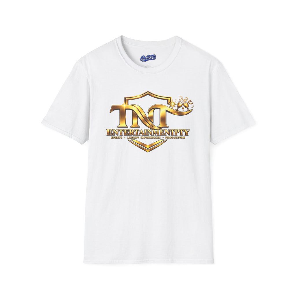 TNT Entertainment City Gold Logo T-Shirt — Luxury Crest Graphic Tee