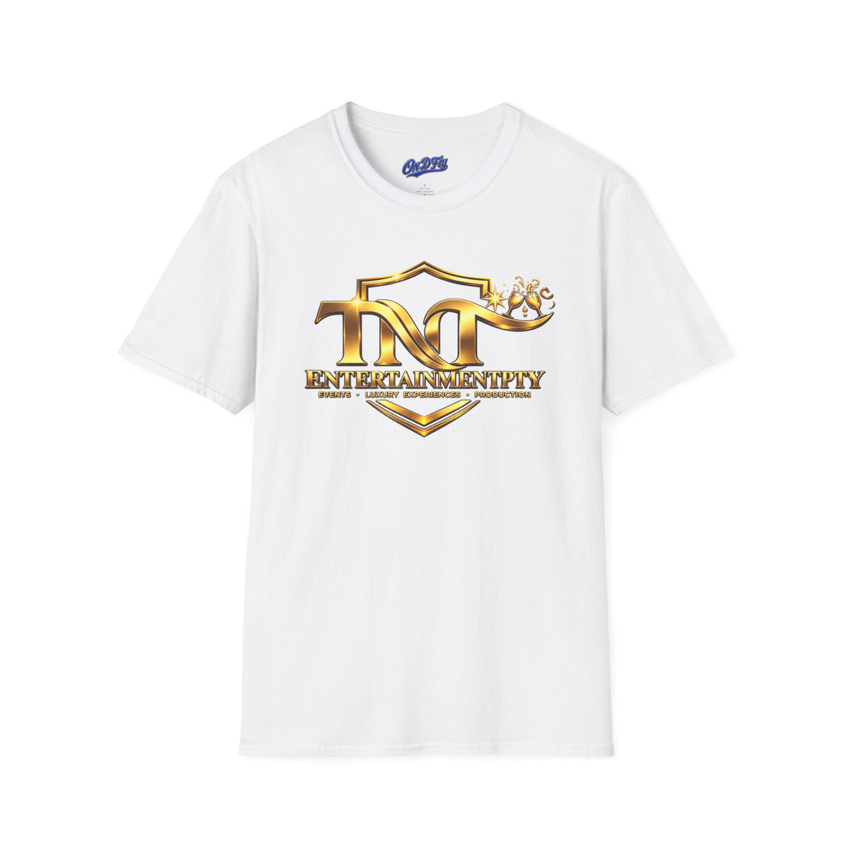 TNT Entertainment City Gold Logo T-Shirt — Luxury Crest Graphic Tee