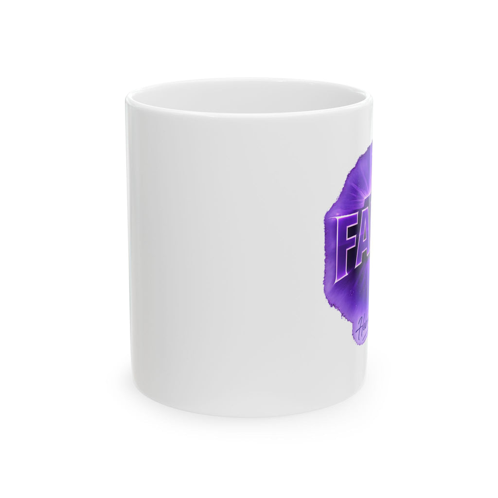 Faith Motivational Purple Watercolor Ceramic Mug – 'Fearless' Inspirational Coffee Cup (11oz, 15oz)