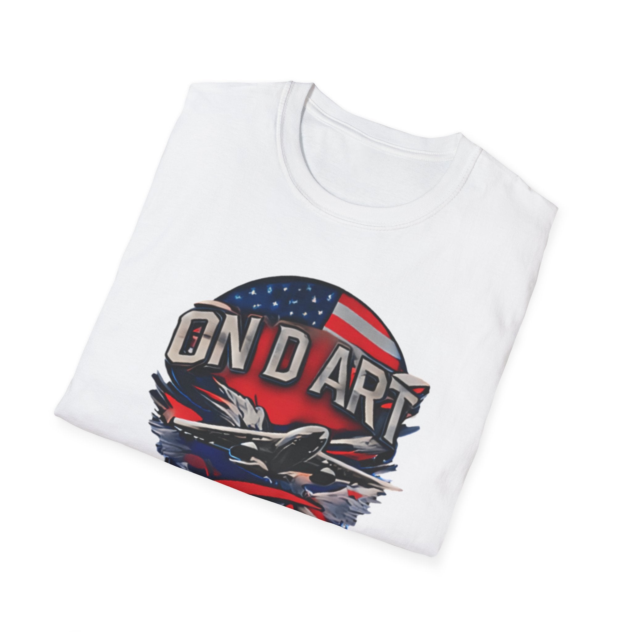 On D'Art Fly T-Shirt — Patriotic Eagle Graphic Tee
