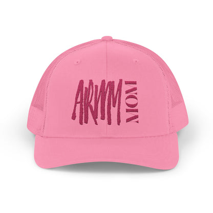 Army Mom Stylish Snapback Trucker Cap – Bold ‘ARMY NOW’ Design, Perfect for Fans