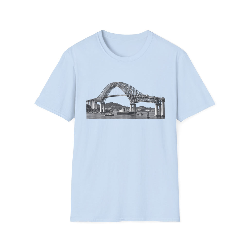 Bridge of The Americas  T-Shirt — Vintage Black & White Cityscape Tee