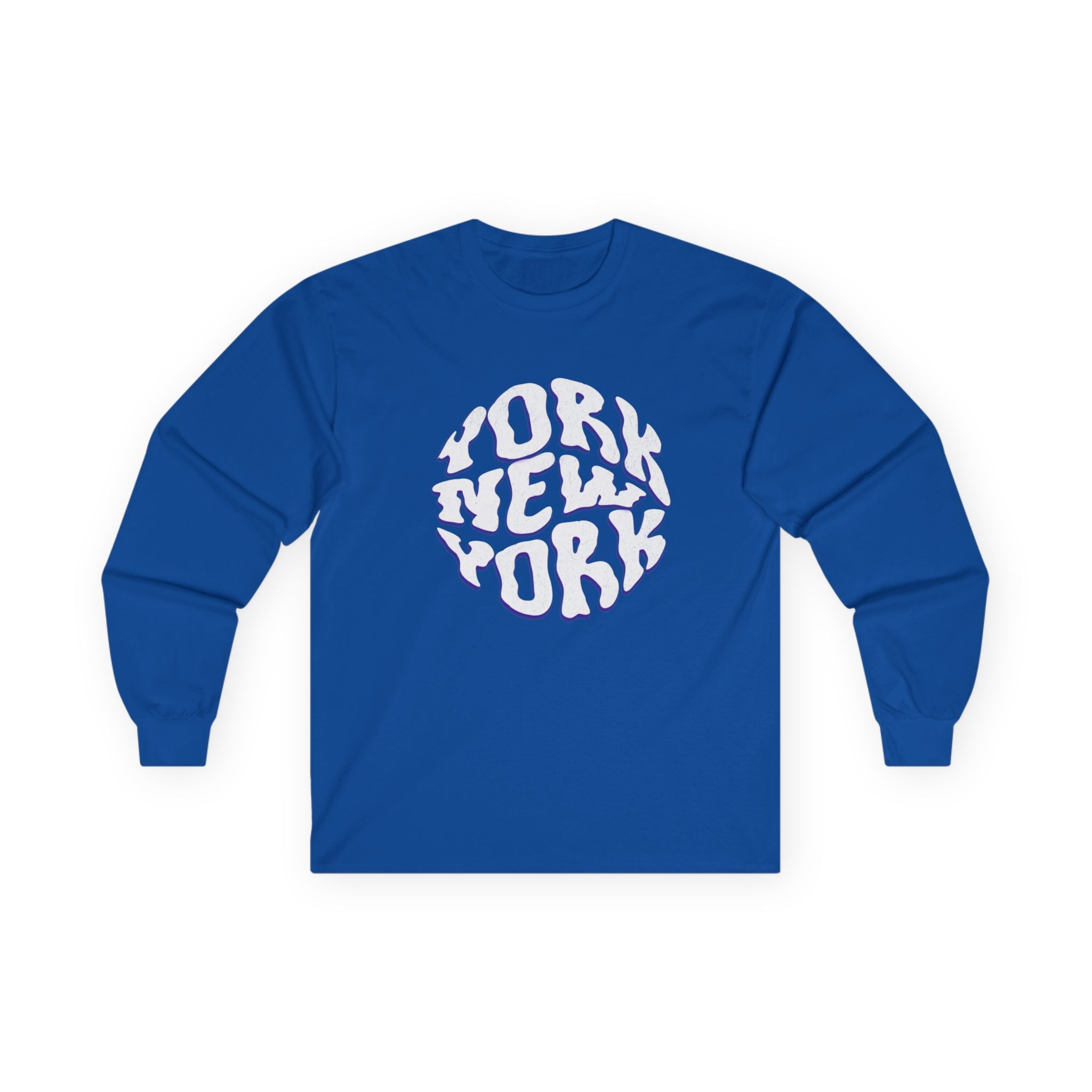 New York Long Sleeve Tee | Casual Summer Top, Gift for Beach Lovers, Vacation Souvenir, Unisex Tee, Summer Wear