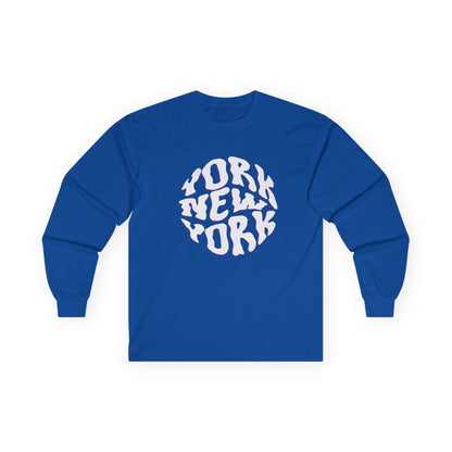 New York Long Sleeve Tee | Casual Summer Top, Gift for Beach Lovers, Vacation Souvenir, Unisex Tee, Summer Wear