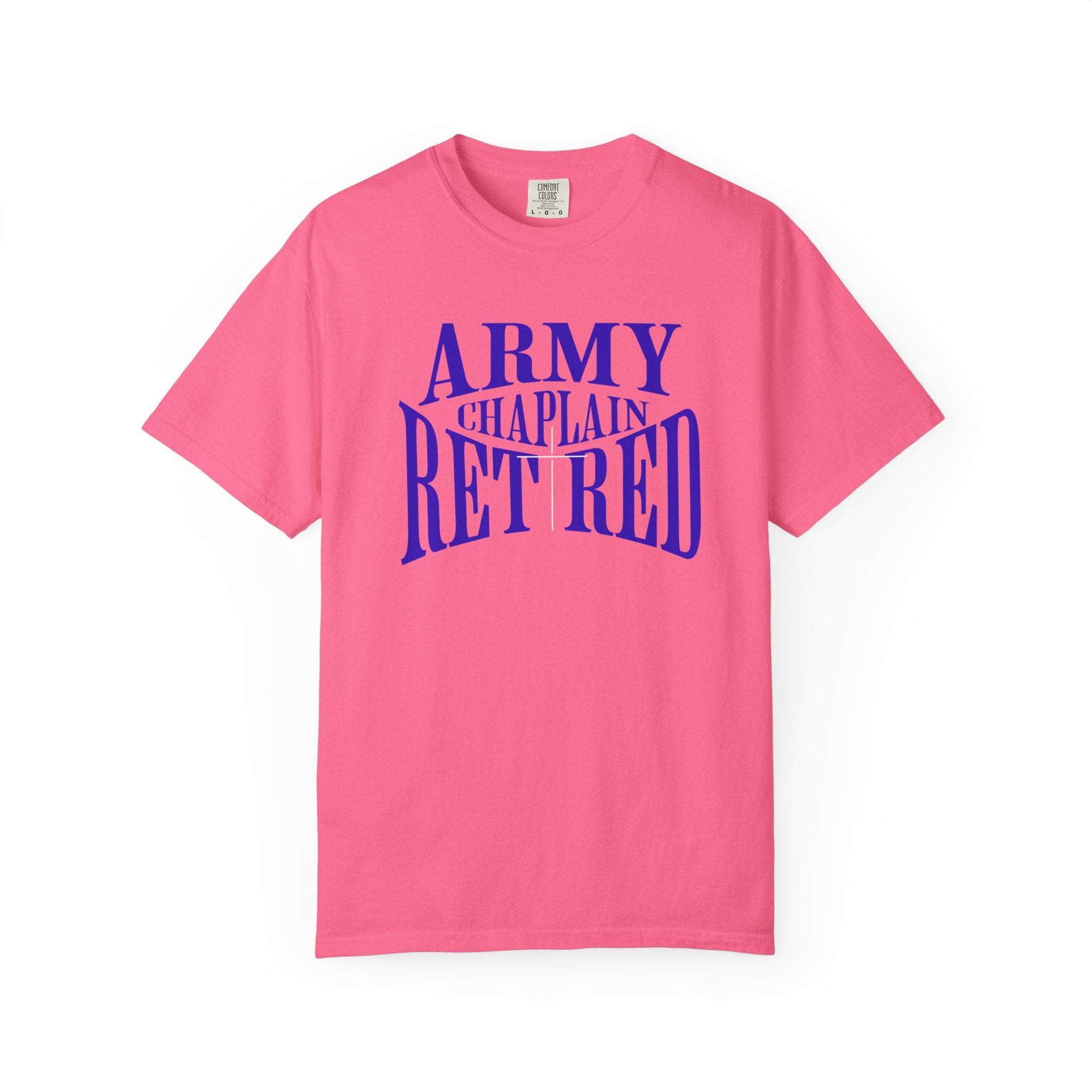 Army Chaplain Retired T-Shirt - Garment-Dyed Unisex Tee, Perfect for Veterans, Retirement Gift, Casual Style, Army Apparel