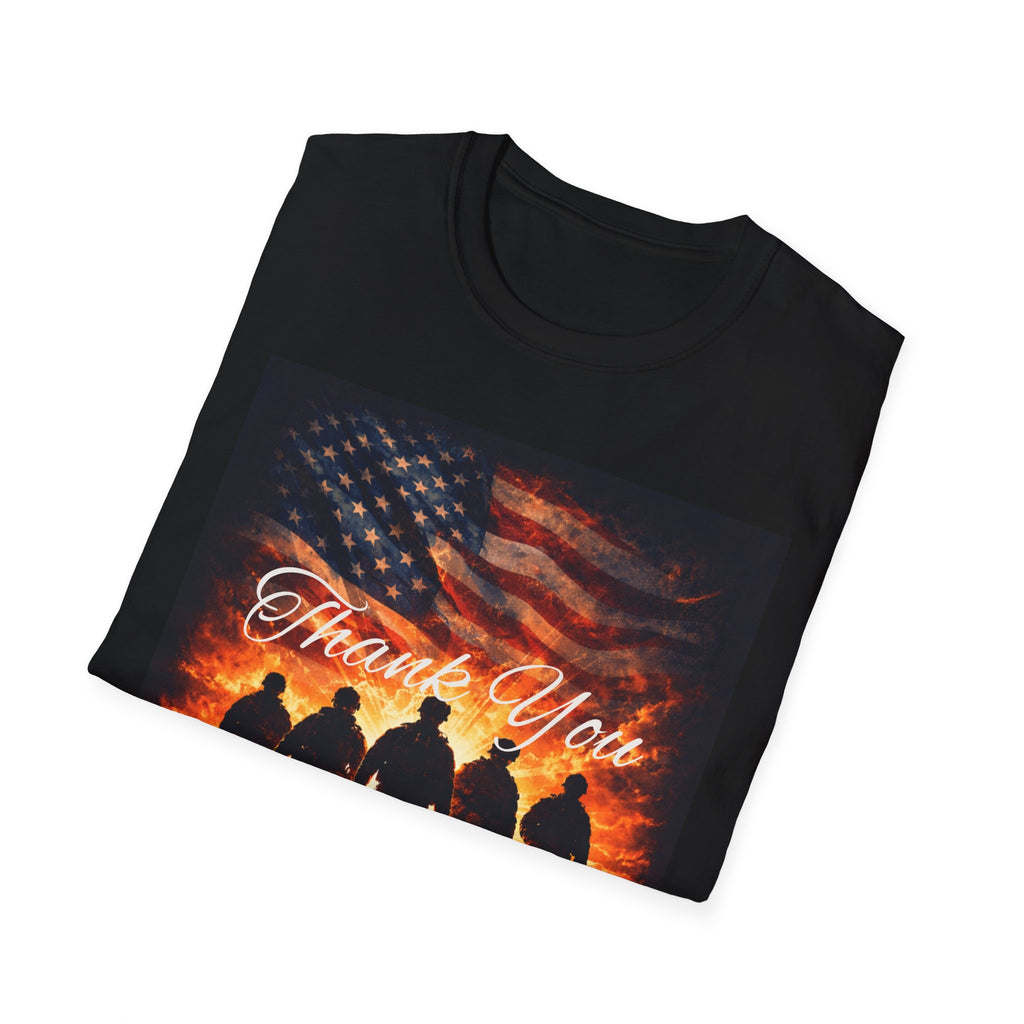 Soldiers  Thank You T-Shirt — American Flag Tribute