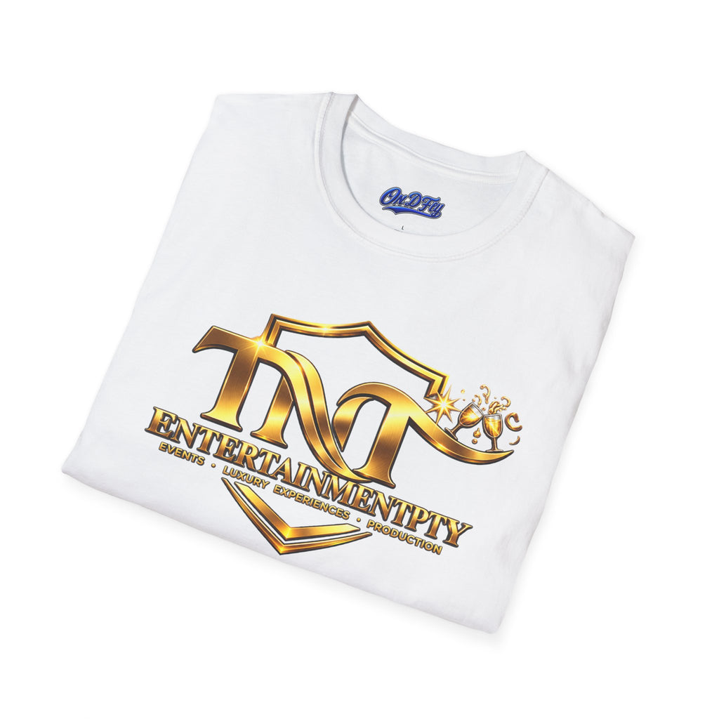 TNT Entertainment City Gold Logo T-Shirt — Luxury Crest Graphic Tee