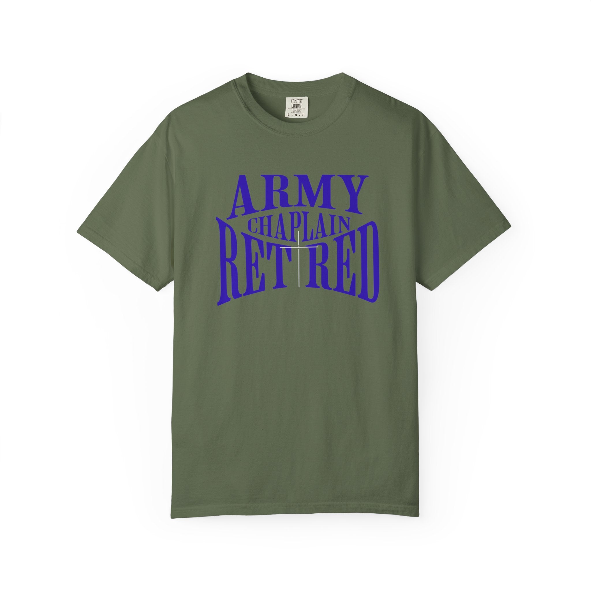 Army Chaplain Retired T-Shirt - Garment-Dyed Unisex Tee, Perfect for Veterans, Retirement Gift, Casual Style, Army Apparel