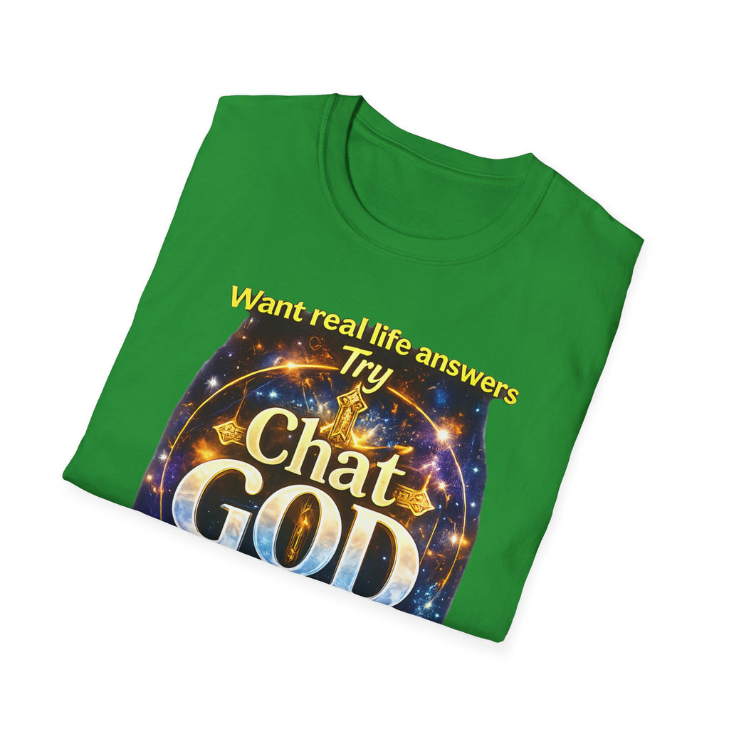 Chat GOD T-Shirt — "Try Chat GOD Instead of Chat GPT" Spiritual Humor Tee