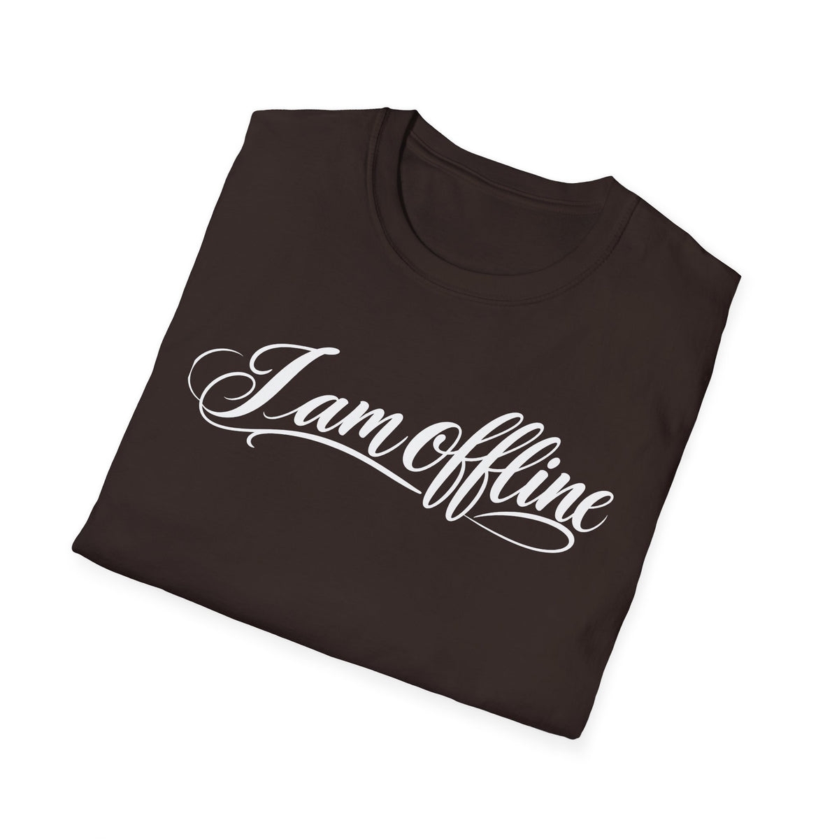 I Am Offline T-Shirt — Relaxed Script Graphic Tee for Digital Detox