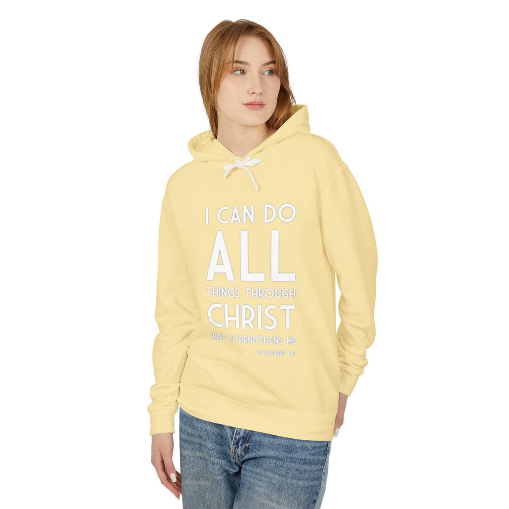 Phil 4:13 Unisex Lightweight Hooded Sweatshirt