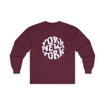 New York Long Sleeve Tee | Casual Summer Top, Gift for Beach Lovers, Vacation Souvenir, Unisex Tee, Summer Wear