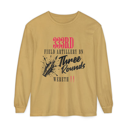 Military-Themed Long Sleeve Shirt, Unisex Garment Dyed Tee, Custom Artillery Shirt, Gift for Veterans, Unique Military Apparel, [...]