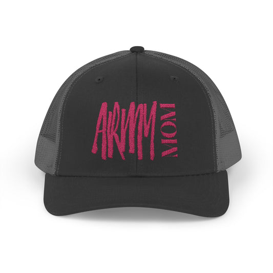 Army Mom Stylish Snapback Trucker Cap – Bold ‘ARMY NOW’ Design, Perfect for Fans