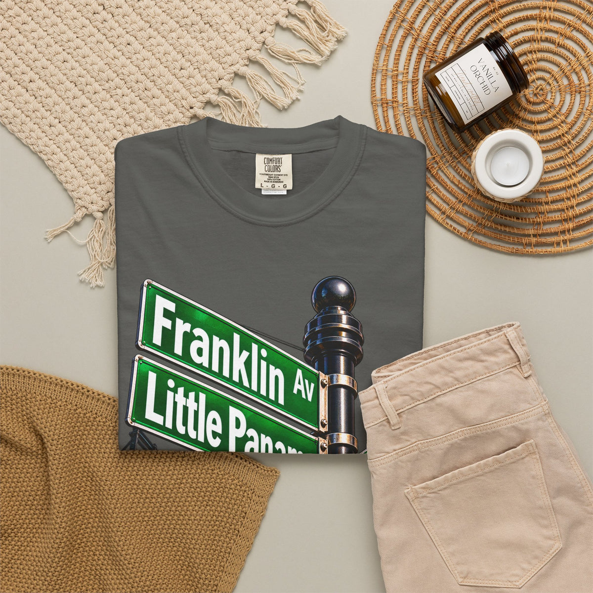 Brooklyn Street Sign T-Shirt — Franklin Ave & Bergen St Little Panama Graphic Tee