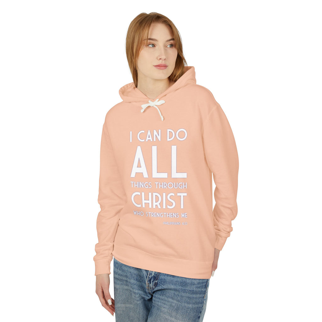 Phil 4:13 Unisex Lightweight Hooded Sweatshirt