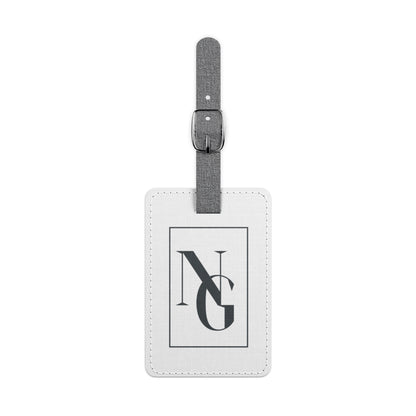 Personalized Saffiano Polyester Luggage Tag - Stylish Travel Accessory with Custom Initials