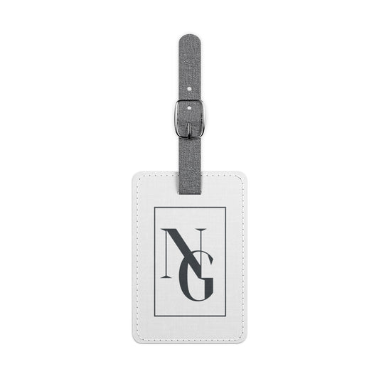 Personalized Saffiano Polyester Luggage Tag - Stylish Travel Accessory with Custom Initials