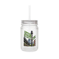 Franklin & Little Pecan Street Sign Mason Jar Tumbler — City Landmark Drink Jar with Handle & Straw