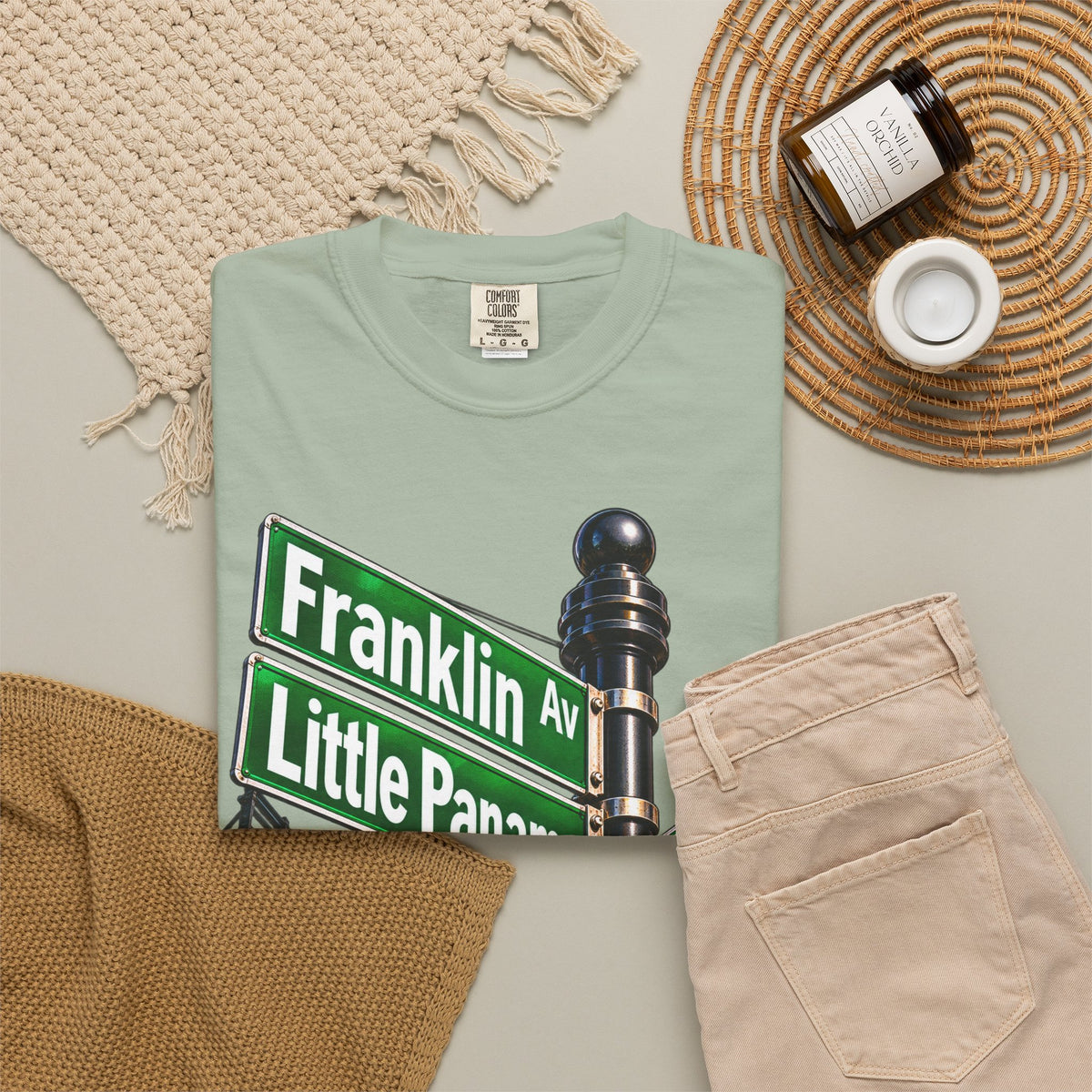 Brooklyn Street Sign T-Shirt — Franklin Ave & Bergen St Little Panama Graphic Tee